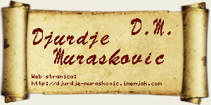 Đurđe Murašković vizit kartica